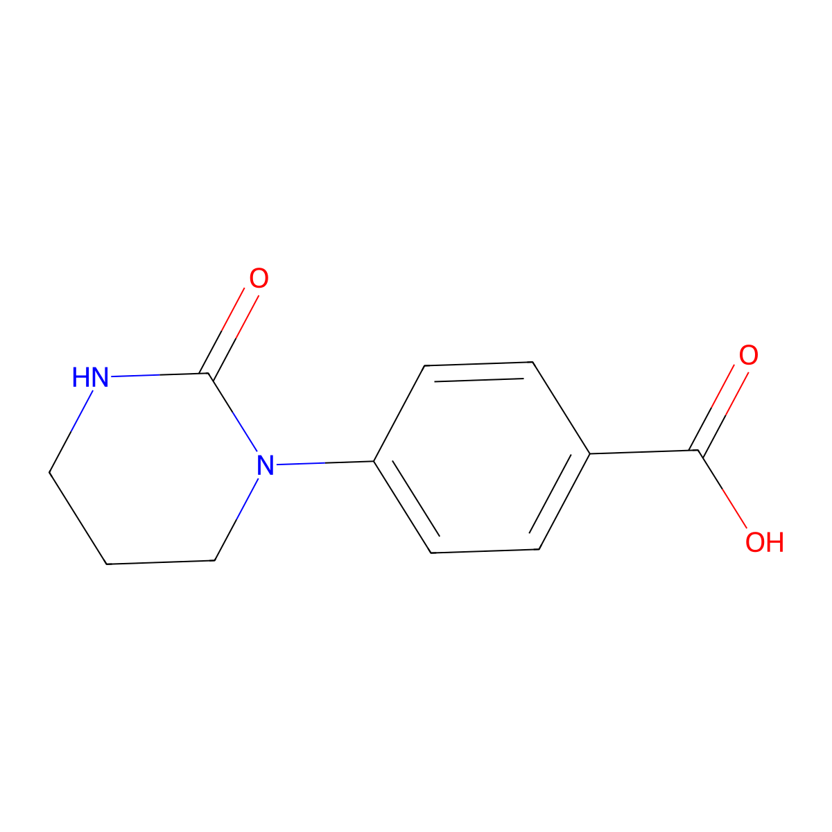 4-(2-Oxotetrahydropyrimidin-1(2H)-yl)benzoic acid molecular structure, CAS 766556-61-0