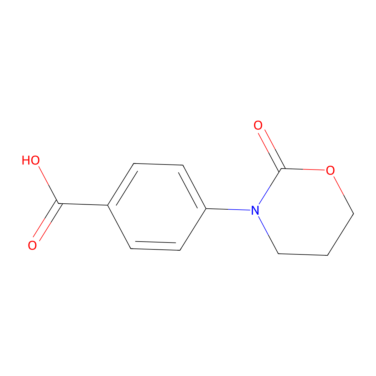 4-(2-Oxo-1,3-oxazinan-3-yl)benzoic acid molecular structure, CAS 766556-62-1