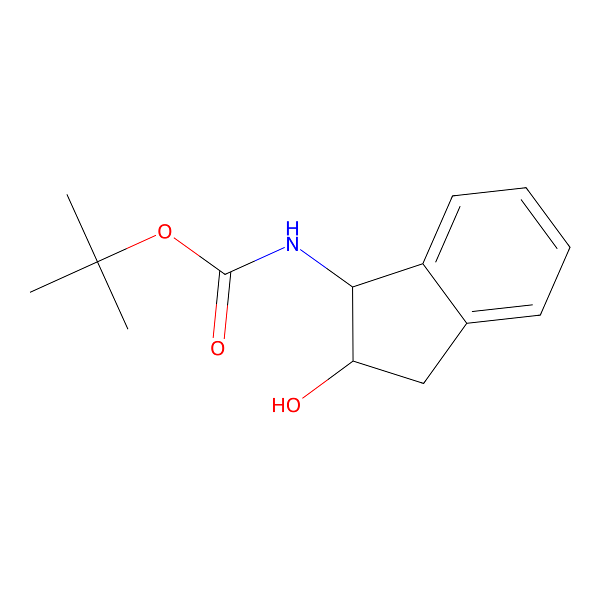 (1R,2R)-N-Boc-1-amino-2-indanol molecular structure, CAS 766556-66-5