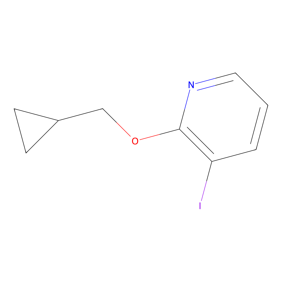 2-(Cyclopropylmethoxy)-3-iodopyridine molecular structure, CAS 766557-62-4