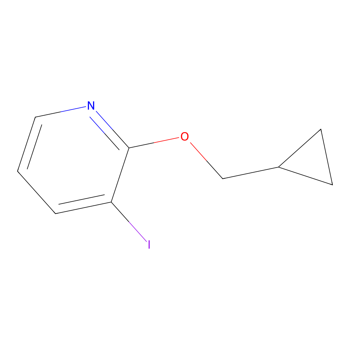2-(Cyclopropylmethoxy)-3-iodopyridine molecular structure, CAS 766557-62-4