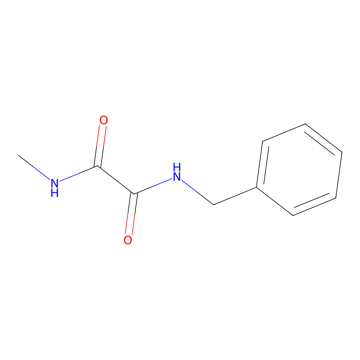 N~1~-benzyl-N~2~-methylethanediamide molecular structure, CAS 7666-51-5