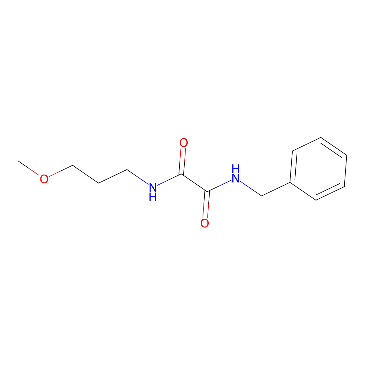 N-benzyl-N'-(3-methoxypropyl)ethanediamide molecular structure, CAS 7666-55-9