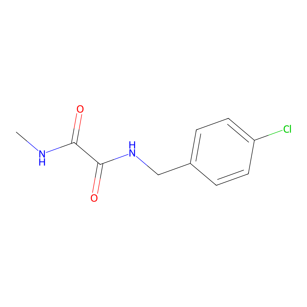 N1-(4-chlorobenzyl)-N2-methyloxalamide molecular structure, CAS 7666-56-0