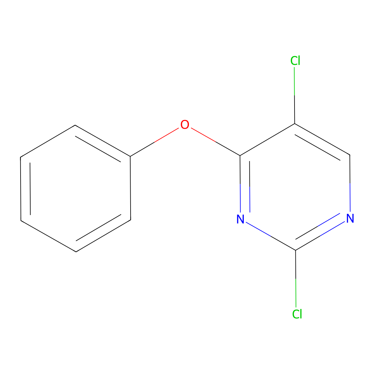 2,5-Dichloro-4-phenoxypyrimidine molecular structure, CAS 76661-10-4