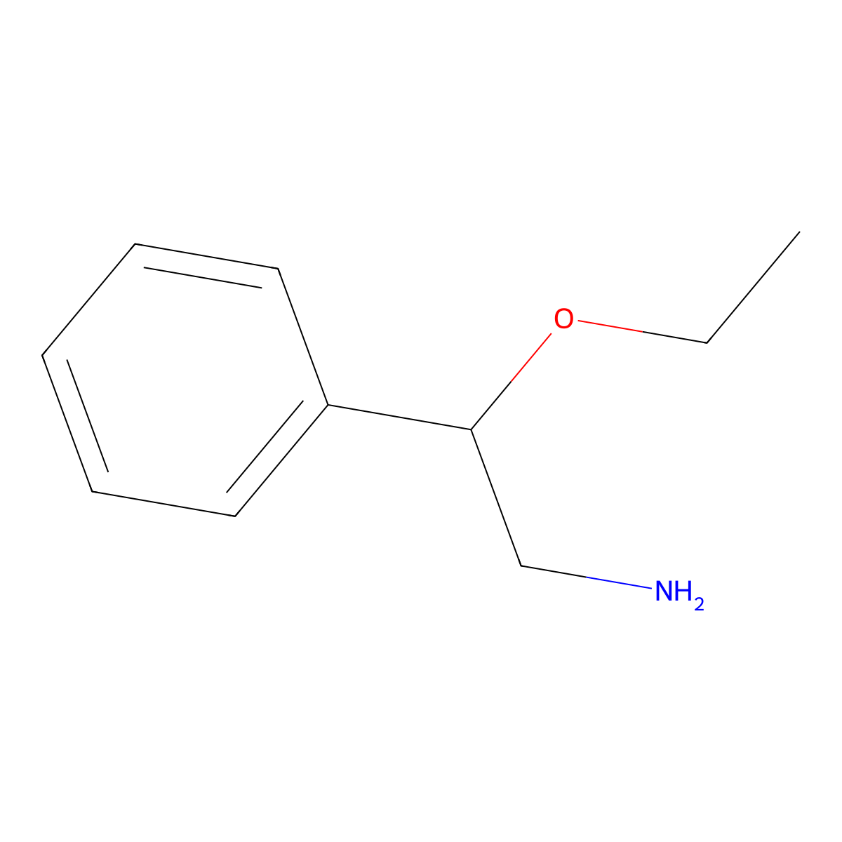 2-Ethoxy-2-phenylethan-1-amine molecular structure, CAS 76663-85-9