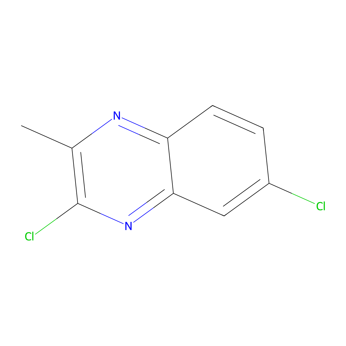 3,6-Dichloro-2-methylquinoxaline molecular structure, CAS 76672-21-4
