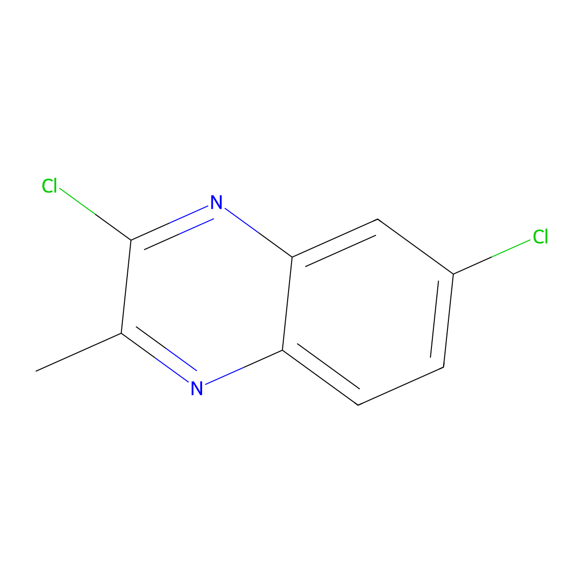 3,6-Dichloro-2-methylquinoxaline molecular structure, CAS 76672-21-4