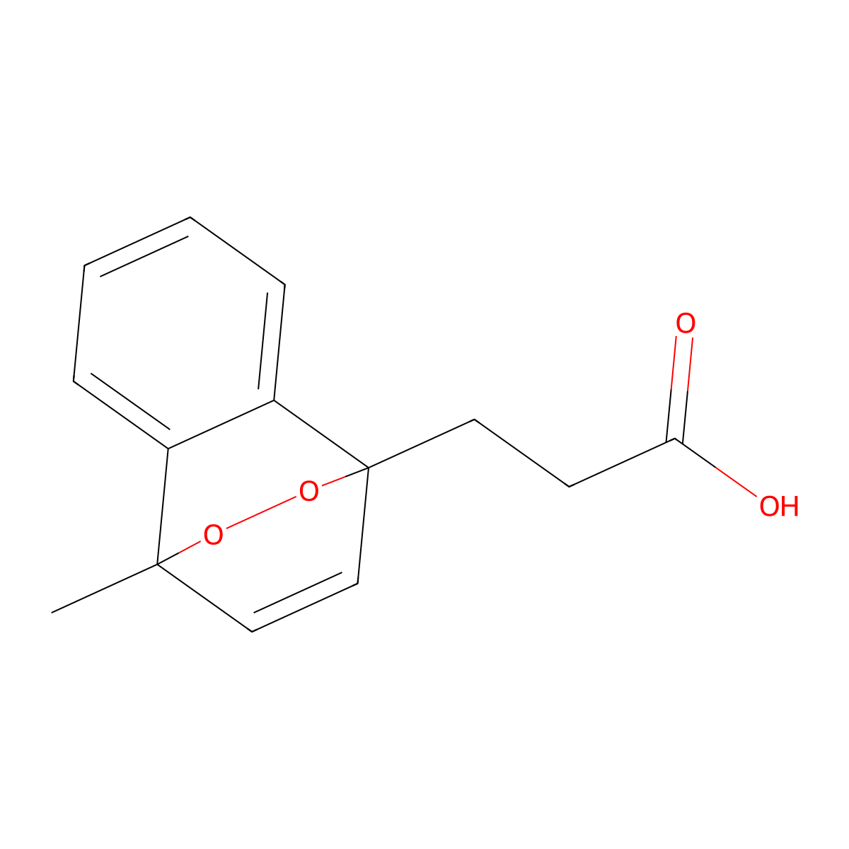 1-Methylnaphthalene-4-propionate endoperoxide molecular structure, CAS 76673-35-3