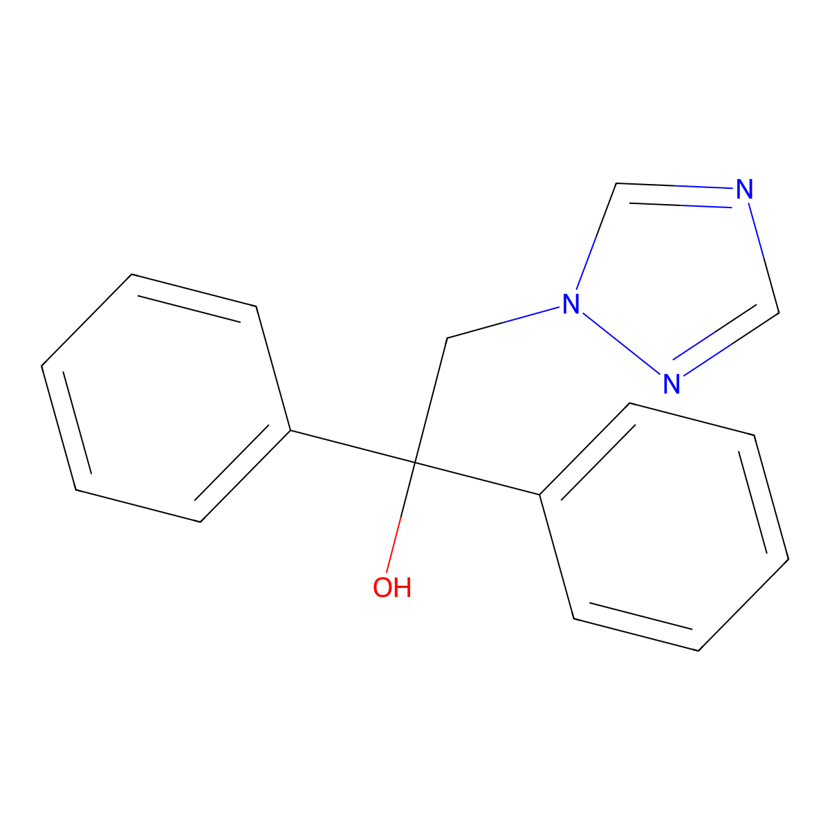1H-1,2,4-Triazole-1-ethanol, alpha,alpha-diphenyl- molecular structure, CAS 76674-04-9