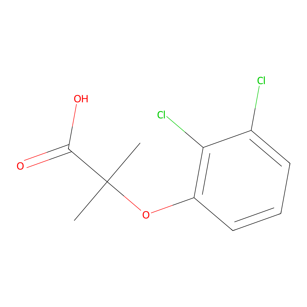 2-(2,3-Dichlorophenoxy)-2-methylpropanoic acid molecular structure, CAS 76674-48-1