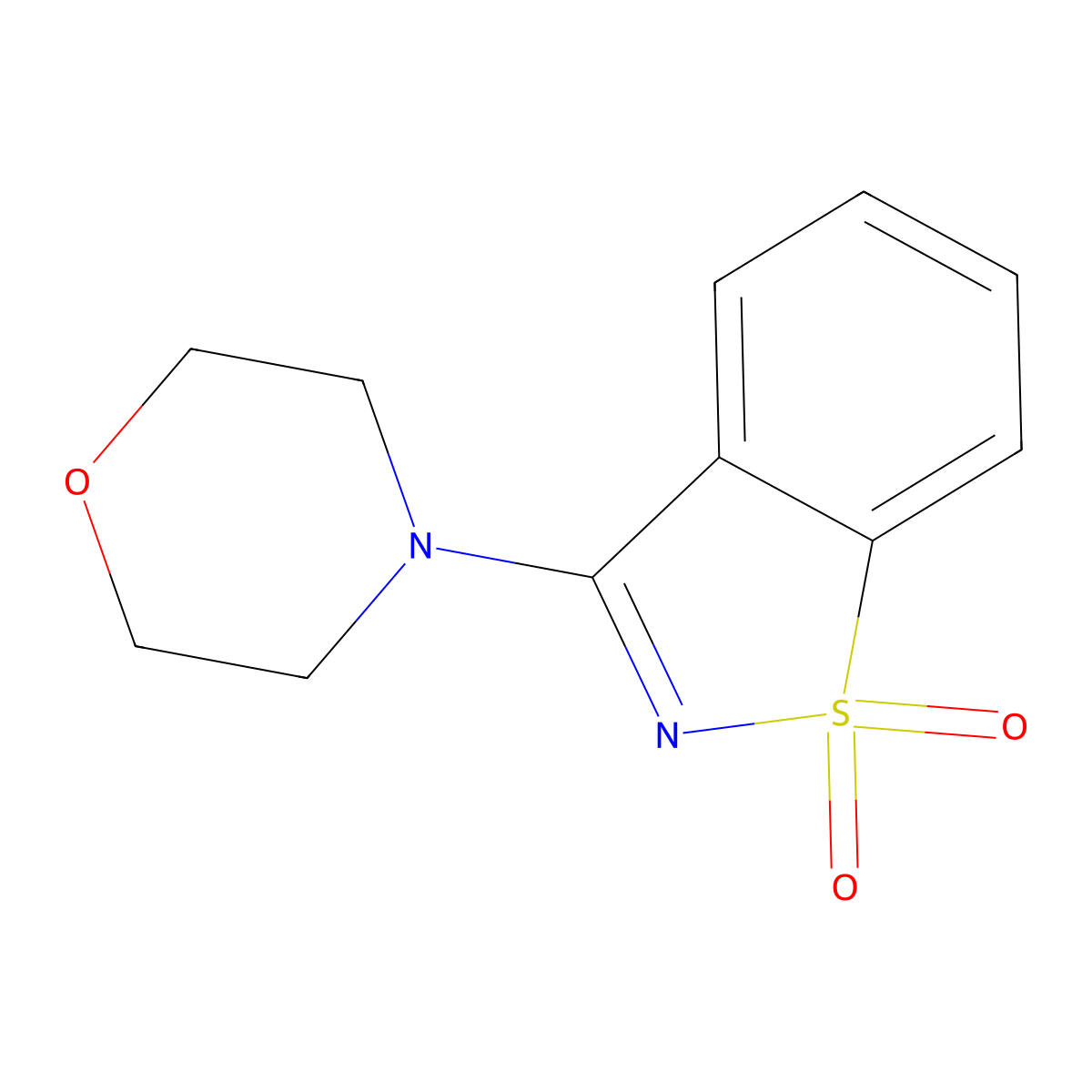 3-Morpholin-4-yl-benzo[d]isothiazole 1,1-dioxide molecular structure, CAS 7668-31-7