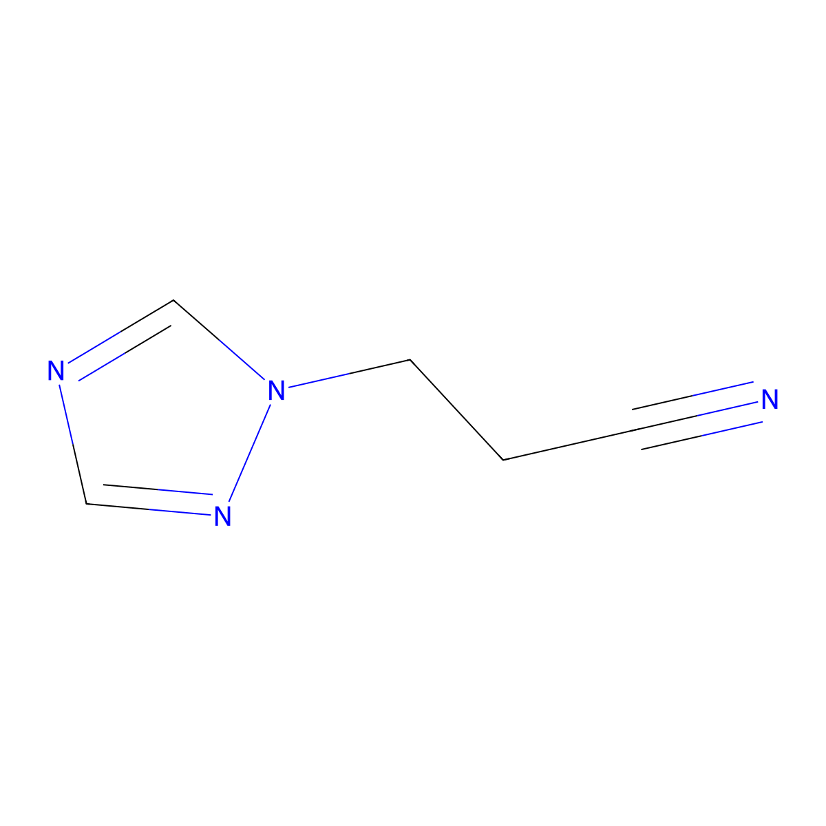 3-(1H-1,2,4-Triazol-1-yl)propanenitrile molecular structure, CAS 76686-83-4