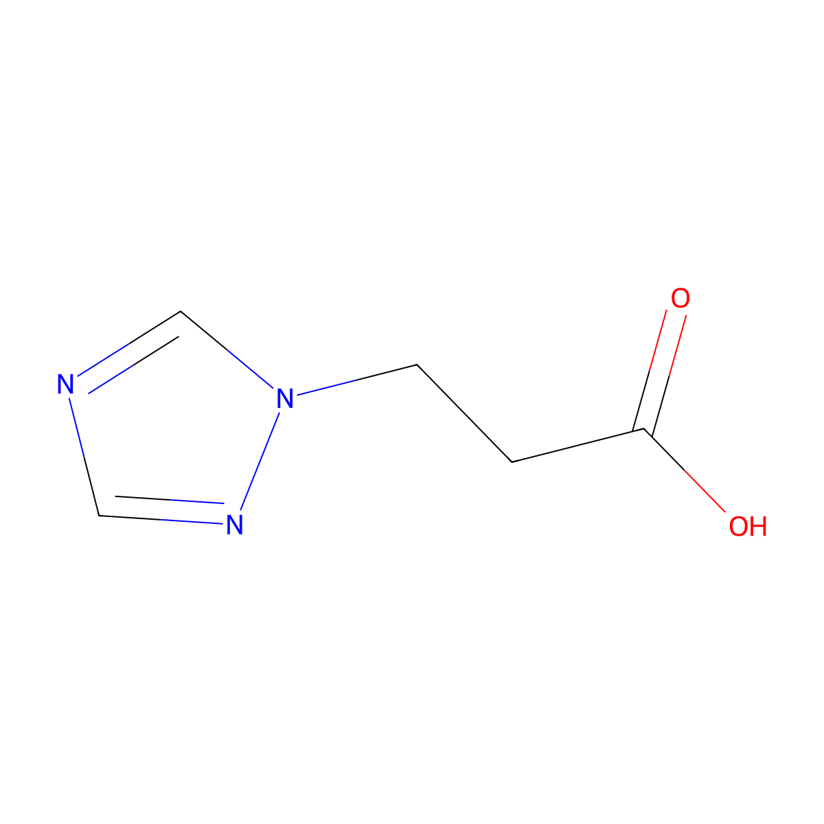 3-(1H-1,2,4-triazol-1-yl)propanoic acid molecular structure, CAS 76686-84-5