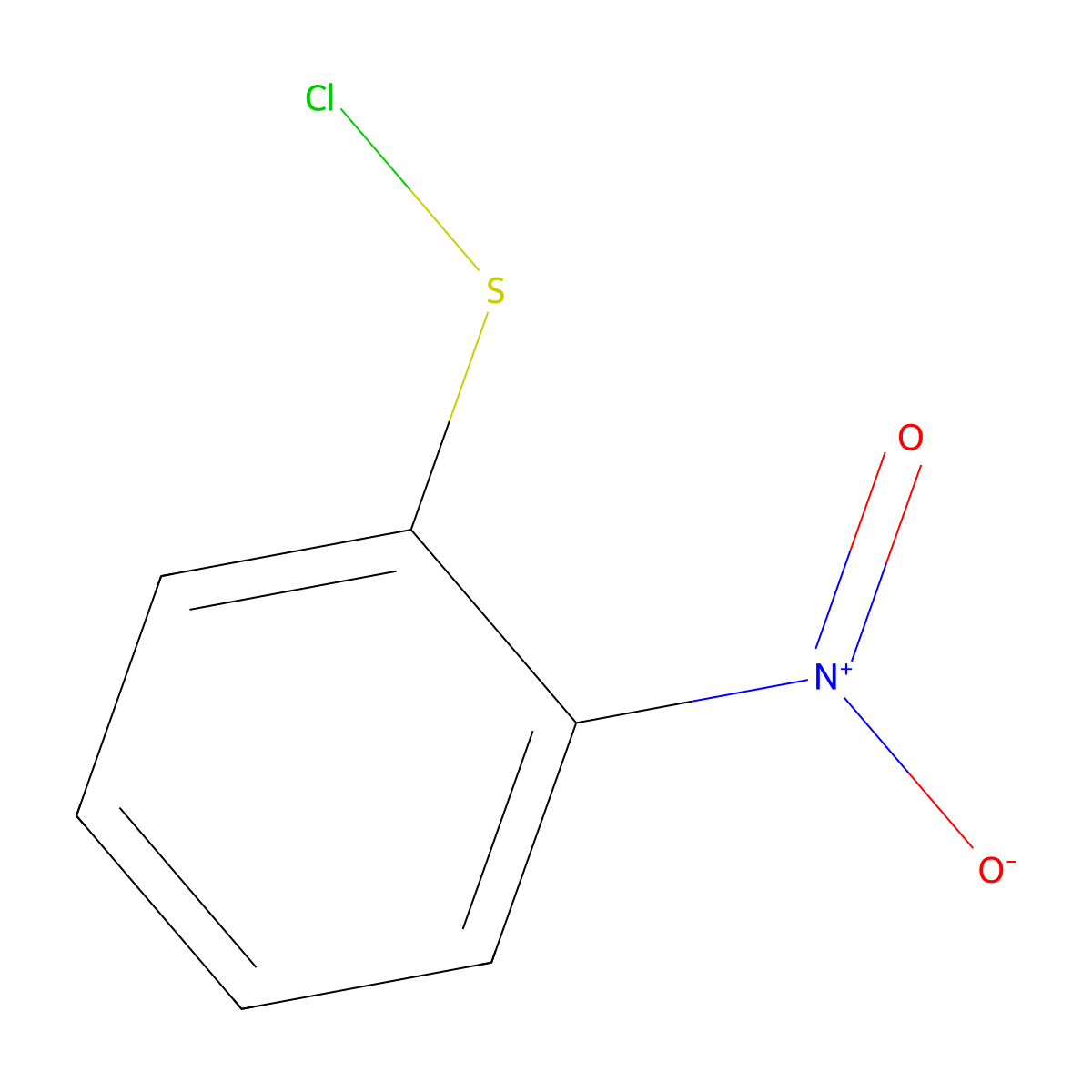 2-Nitrobenzenesulfenyl chloride molecular structure, CAS 7669-54-7