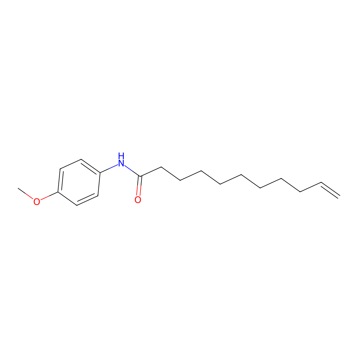 10-Undecenamide, N-(4-methoxyphenyl)- molecular structure, CAS 76691-45-7