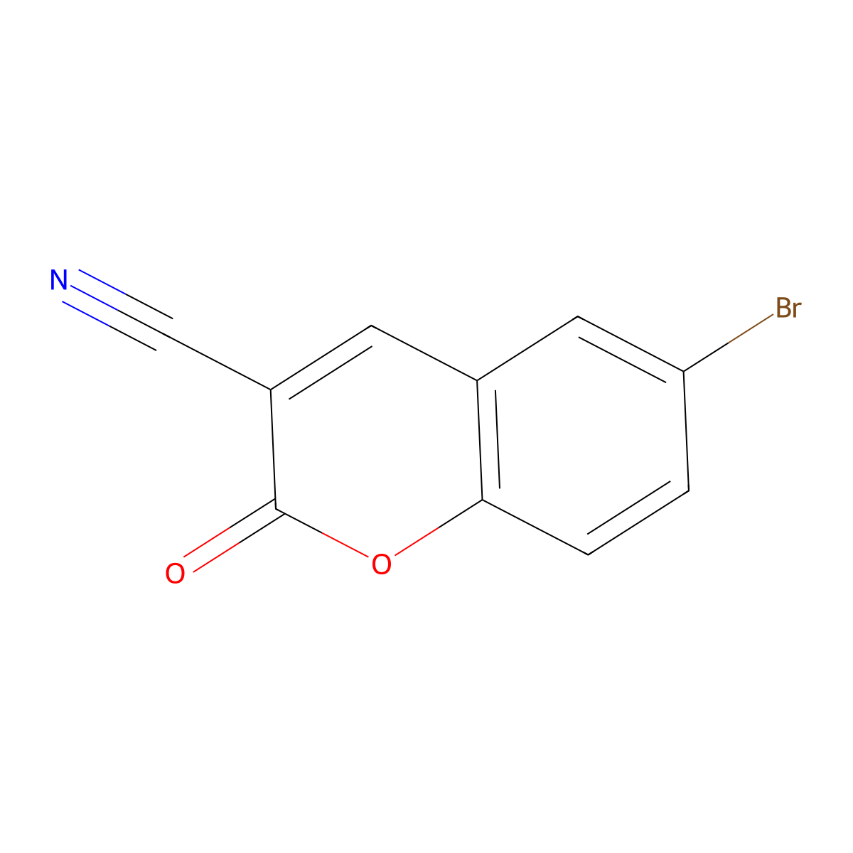 6-bromo-2-oxo-2H-chromene-3-carbonitrile molecular structure, CAS 76693-35-1