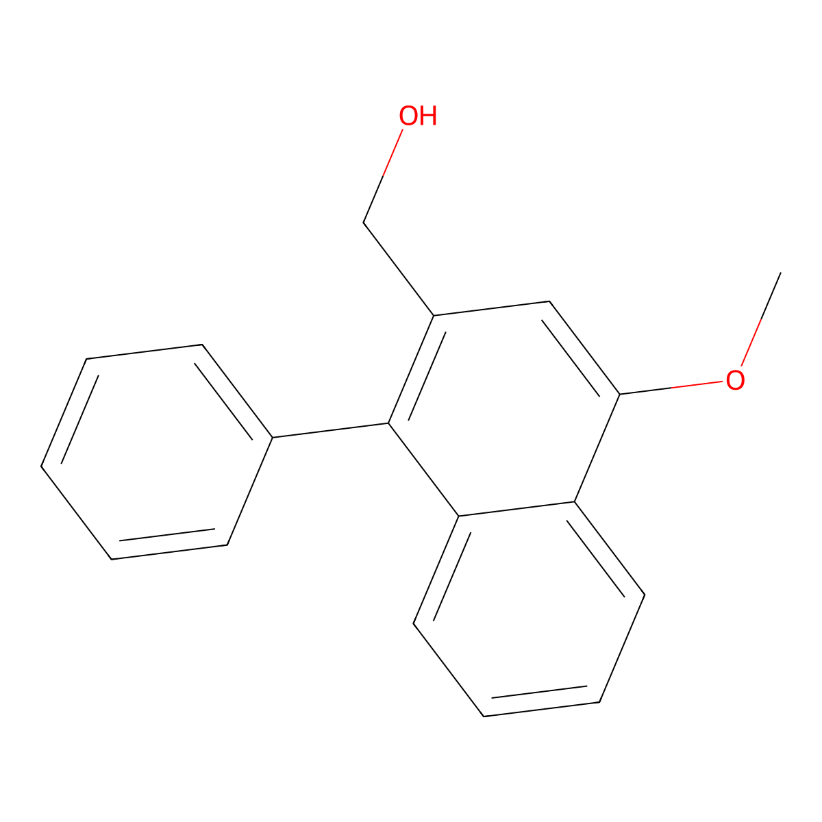 (4-Methoxy-1-phenylnaphthalen-2-yl)methanol molecular structure, CAS 76694-22-9