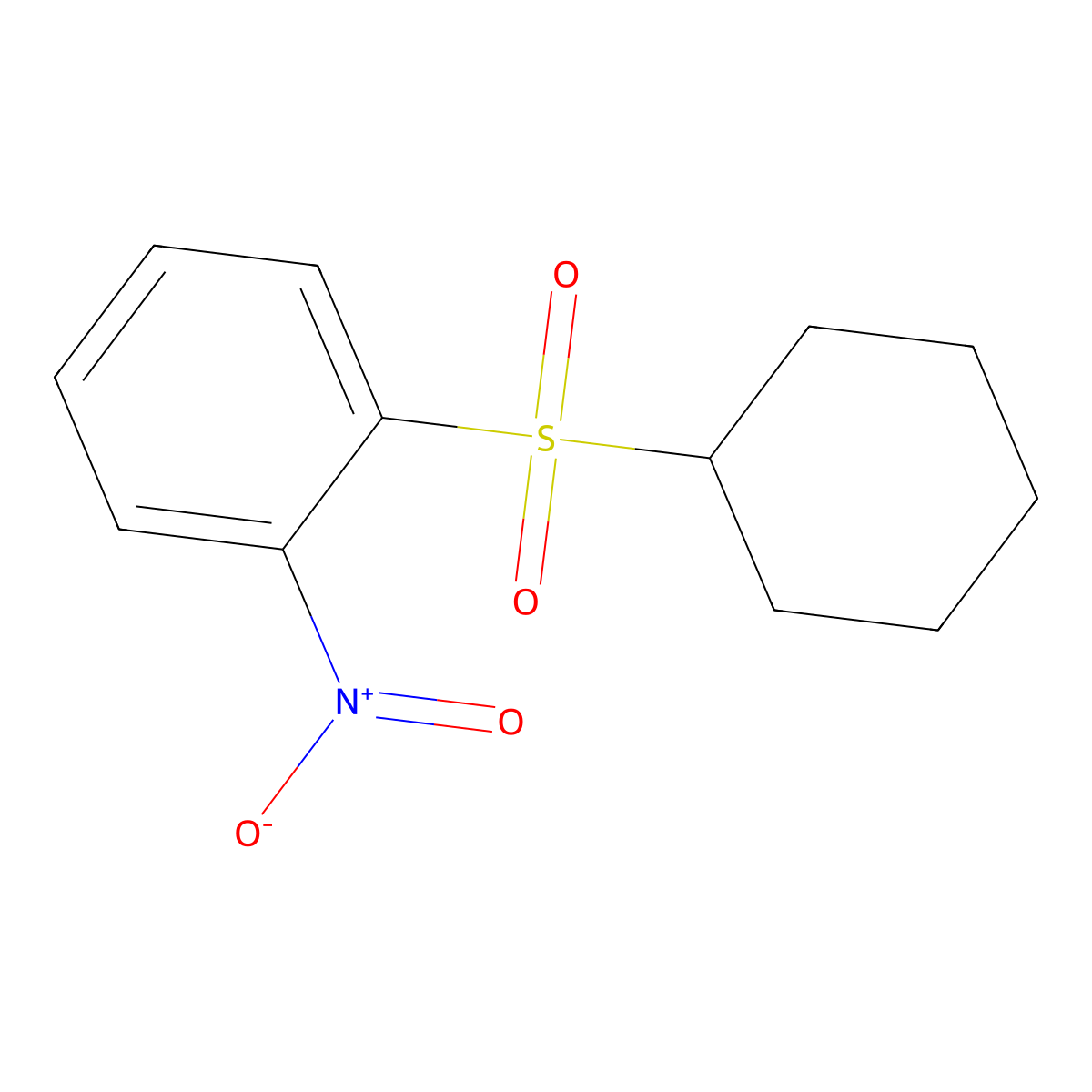 1-(Cyclohexylsulfonyl)-2-nitrobenzene molecular structure, CAS 76697-45-5