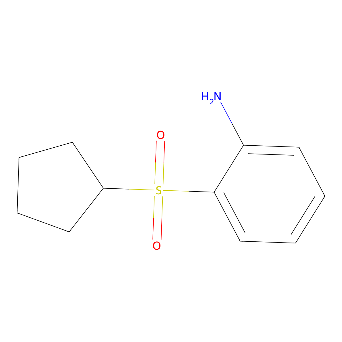 2-(Cyclopentylsulfonyl)benzenamine molecular structure, CAS 76697-51-3