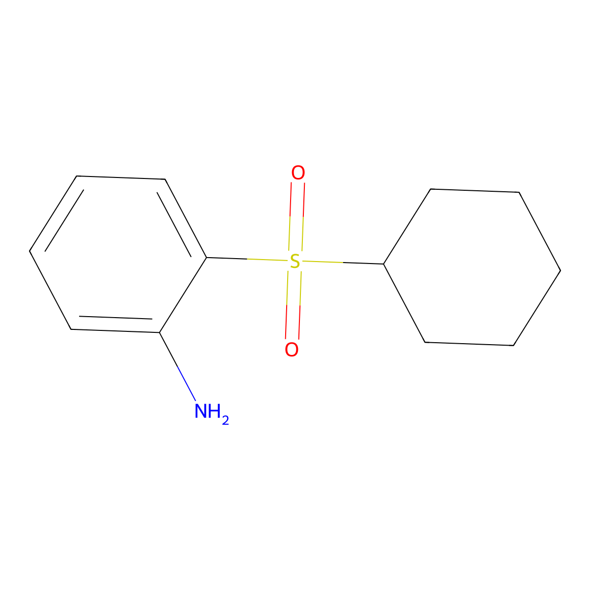 2-Cyclohexanesulfonyl-phenylamine molecular structure, CAS 76697-52-4
