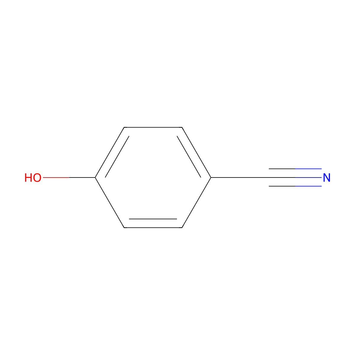 4-Cyanophenol molecular structure, CAS 767-00-0