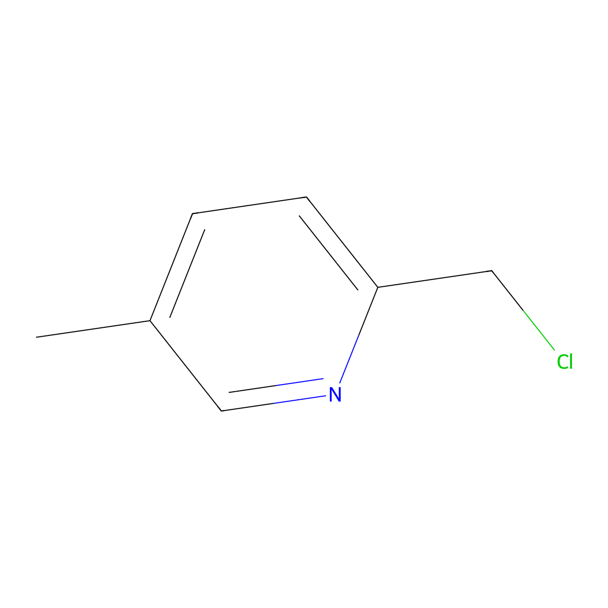 2-(Chloromethyl)-5-methylpyridine molecular structure, CAS 767-01-1