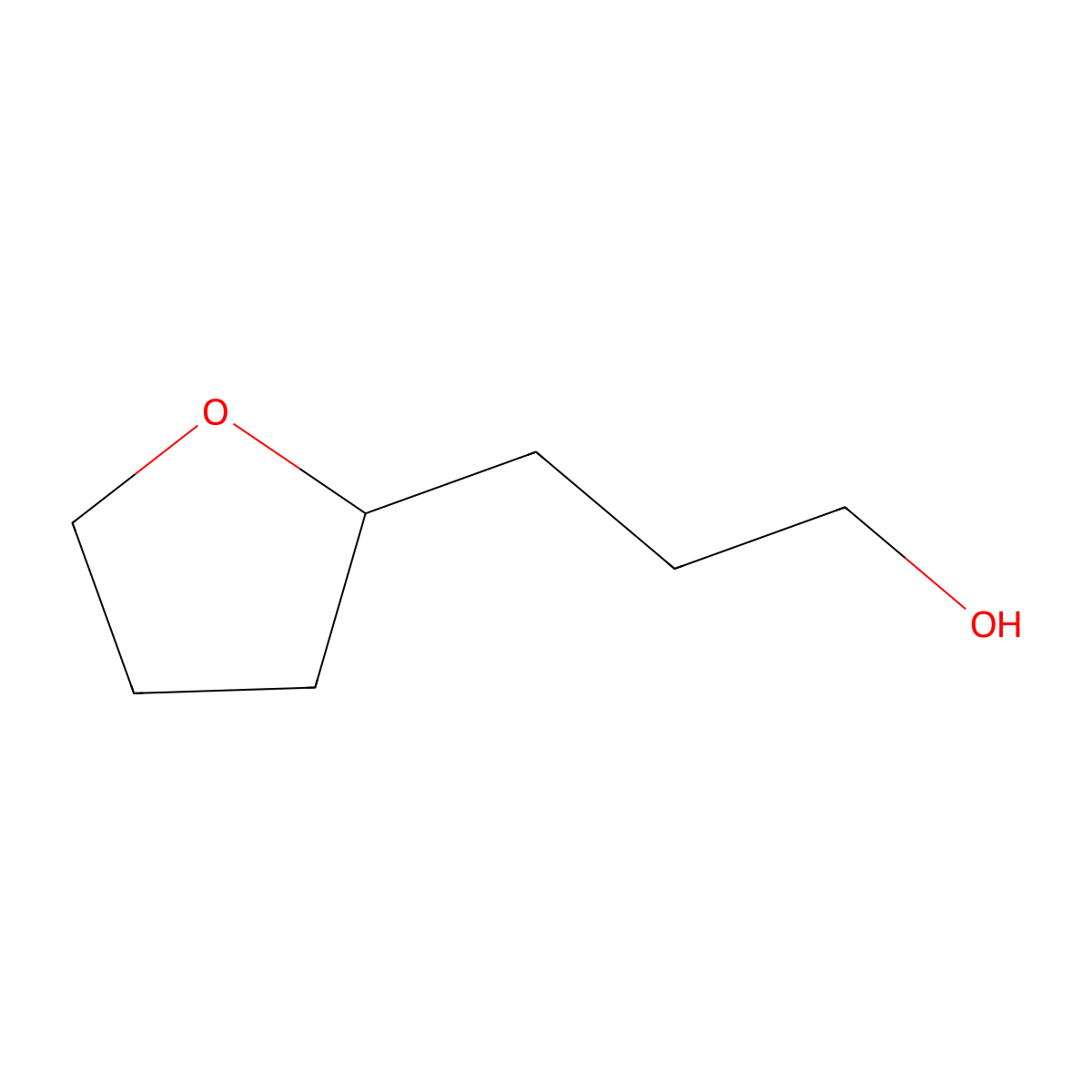 2-Furanpropanol, tetrahydro- molecular structure, CAS 767-08-8
