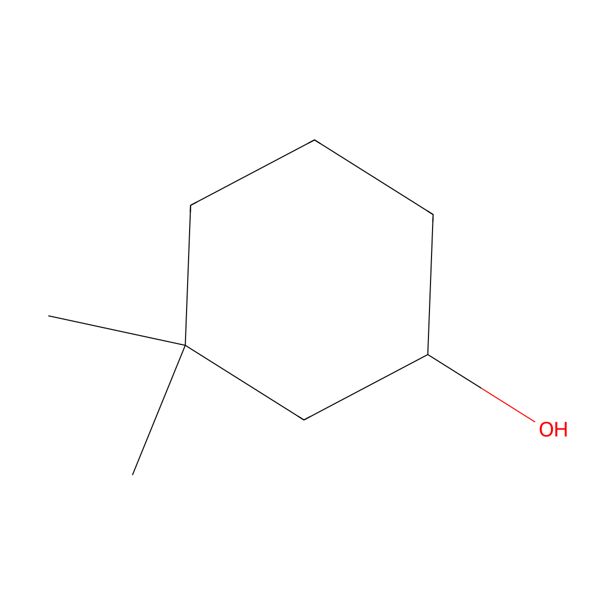 Cyclohexanol, 3,3-dimethyl- molecular structure, CAS 767-12-4