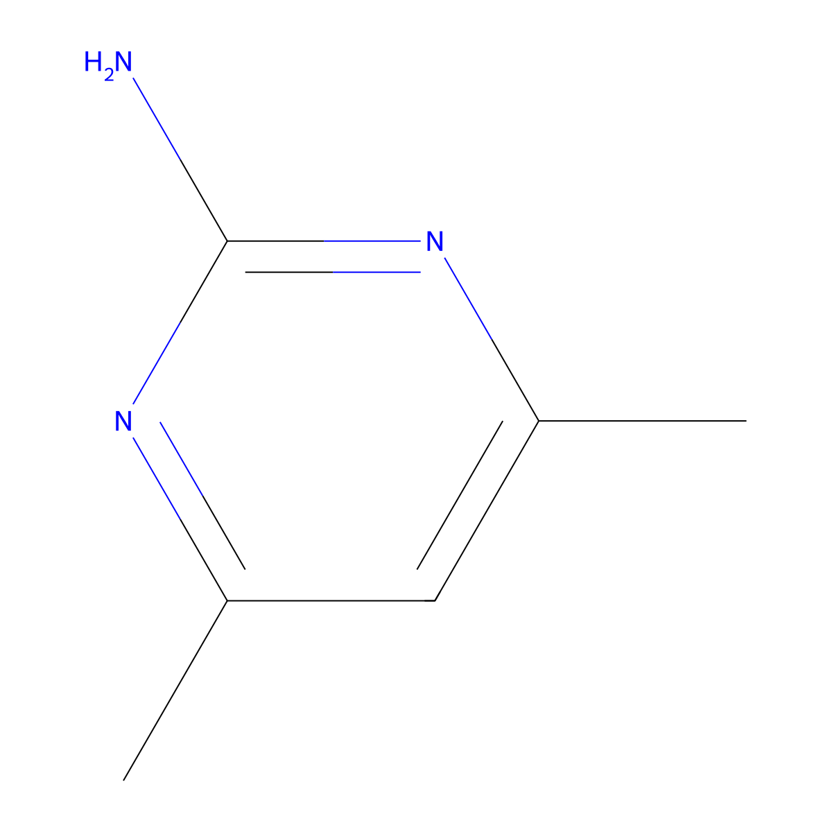 2-Amino-4,6-dimethyl pyrimidine molecular structure, CAS 767-15-7