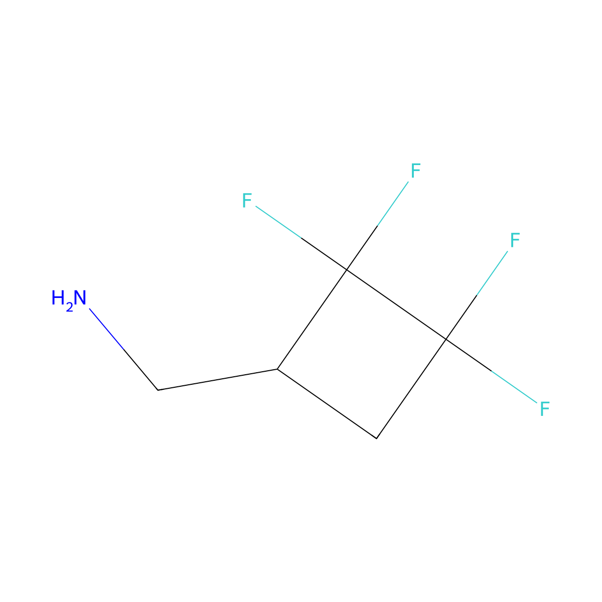 1-(2,2,3,3-Tetrafluorocyclobutyl)methanamine molecular structure, CAS 767-39-5