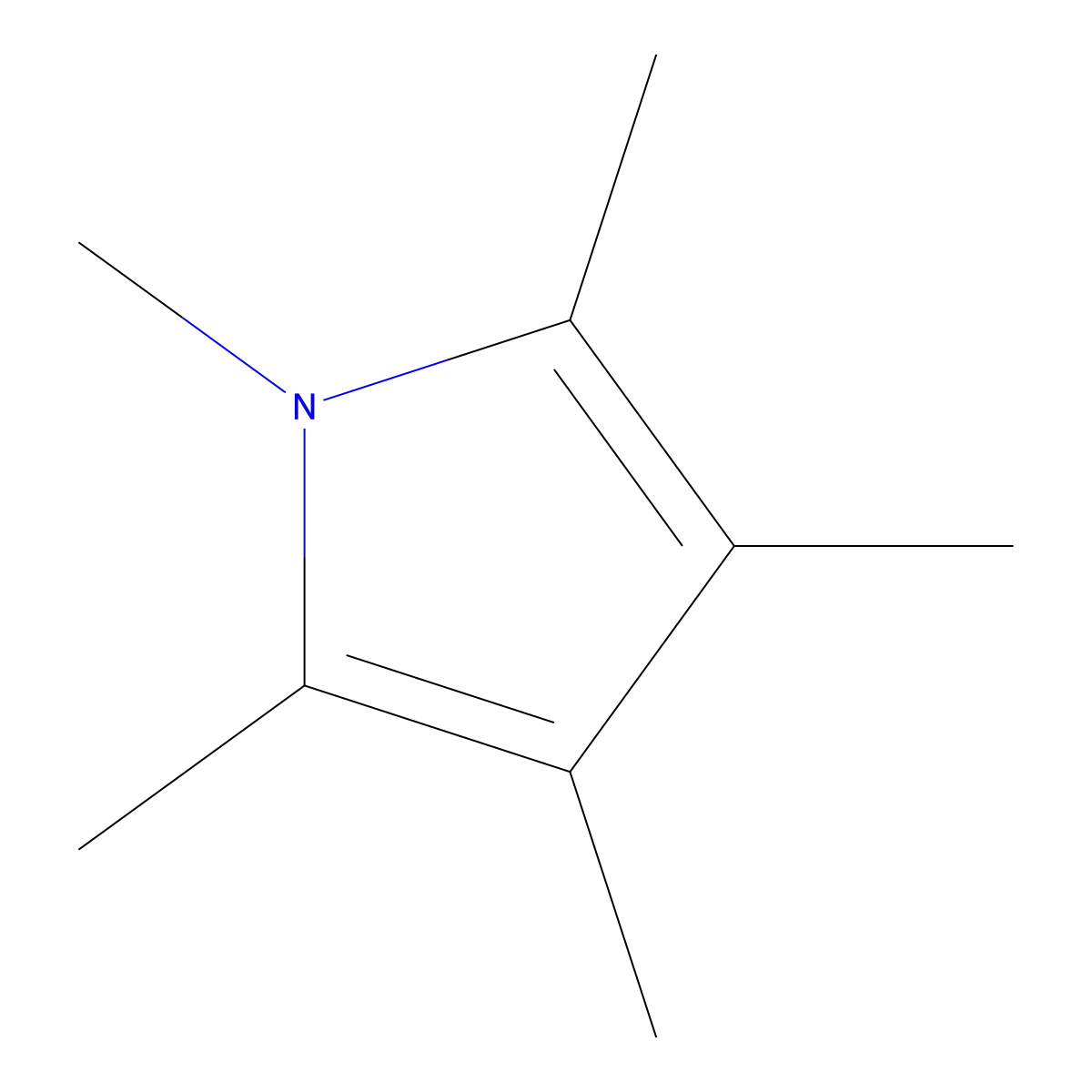 1,2,3,4,5-pentamethyl-1H-pyrrole molecular structure, CAS 767-76-0
