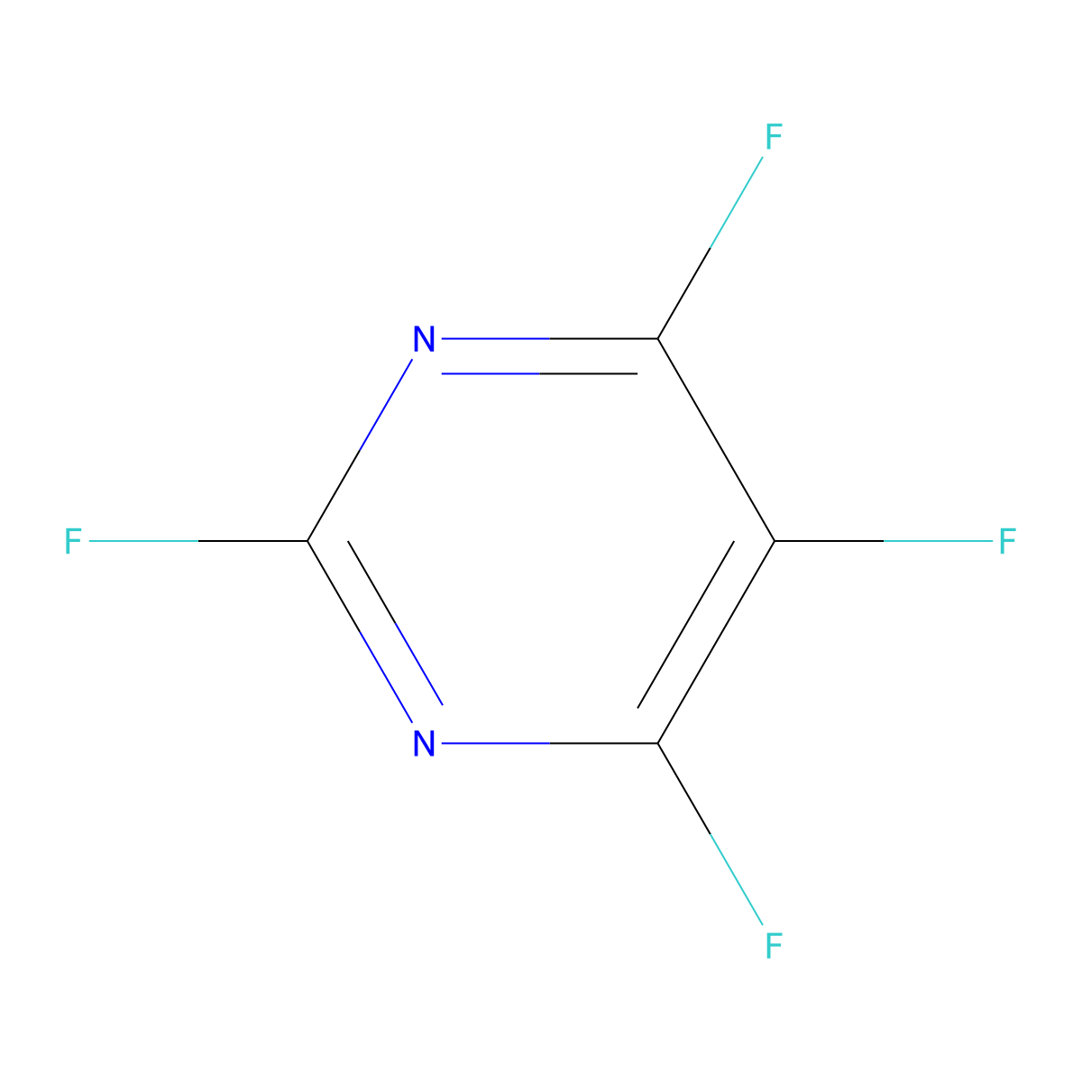 2,4,5,6-Tetrafluoropyrimidine molecular structure, CAS 767-79-3