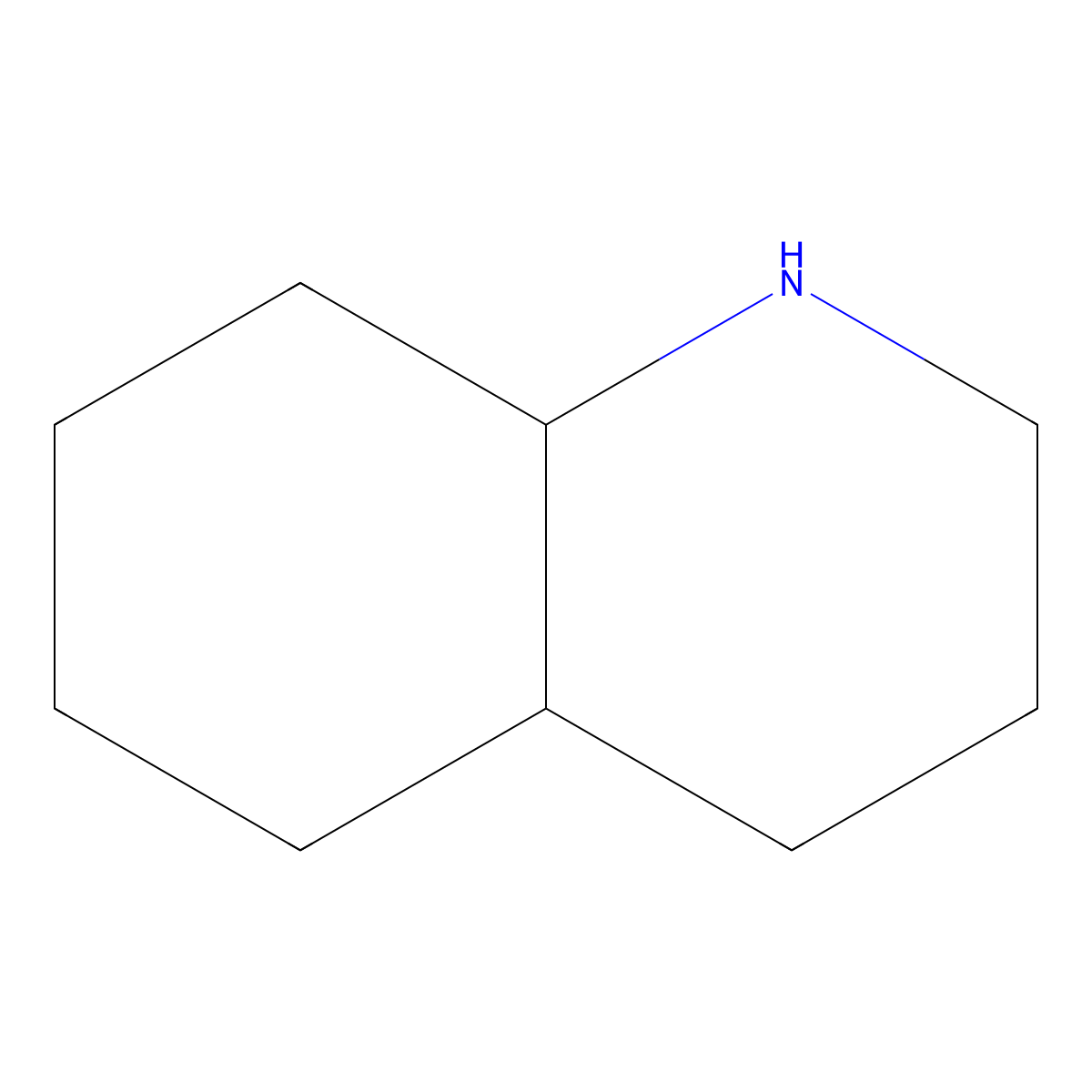 Quinoline, decahydro-, cis- molecular structure, CAS 767-92-0