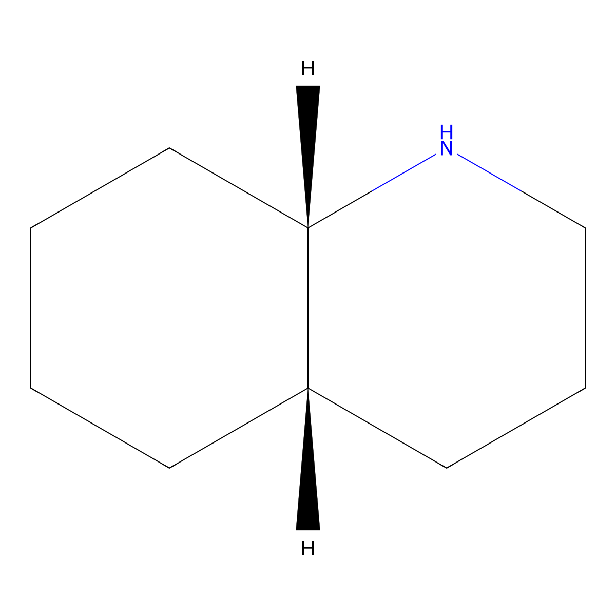 Quinoline, decahydro-, cis- molecular structure, CAS 767-92-0