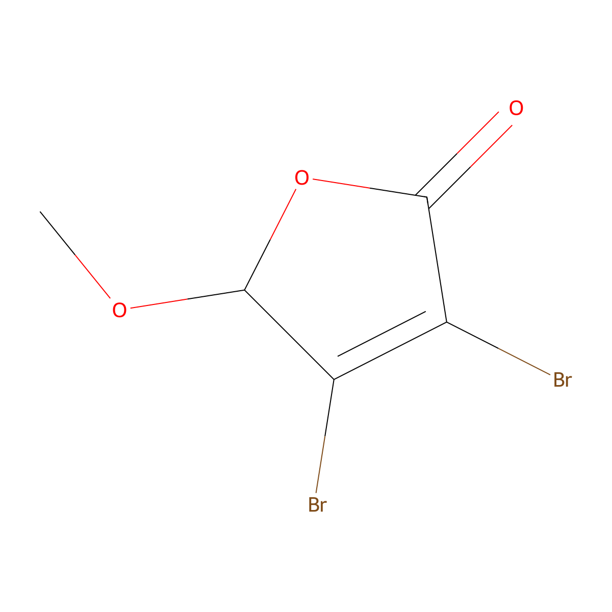 3,4-Dibromo-5-methoxy-2(5H)-furanone molecular structure, CAS 767-97-5