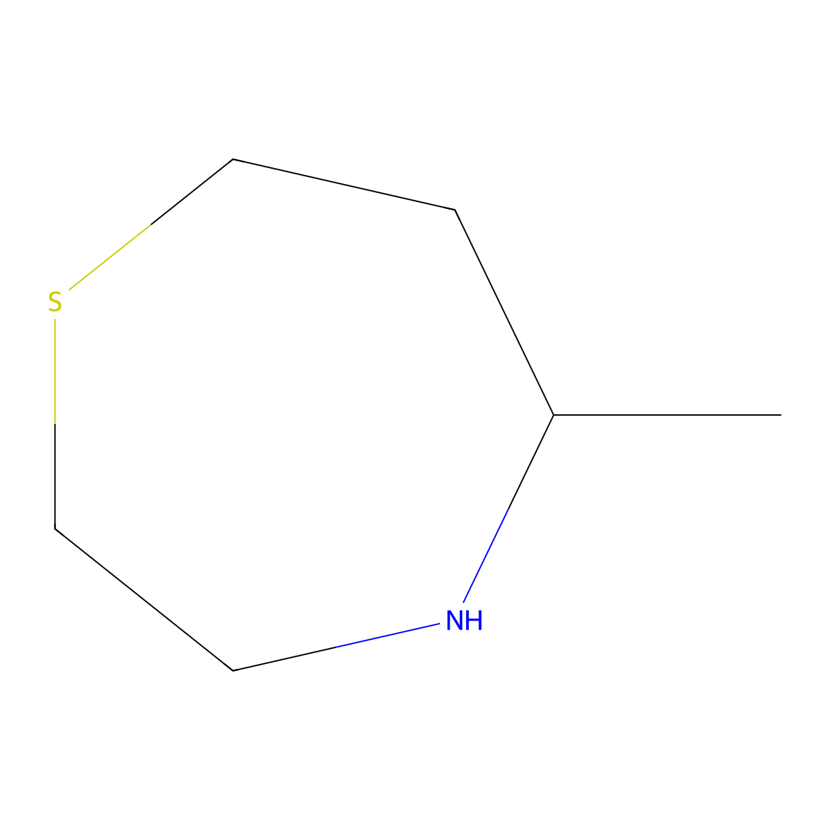 5-Methyl-1,4-thiazepane molecular structure, CAS 7670-50-0