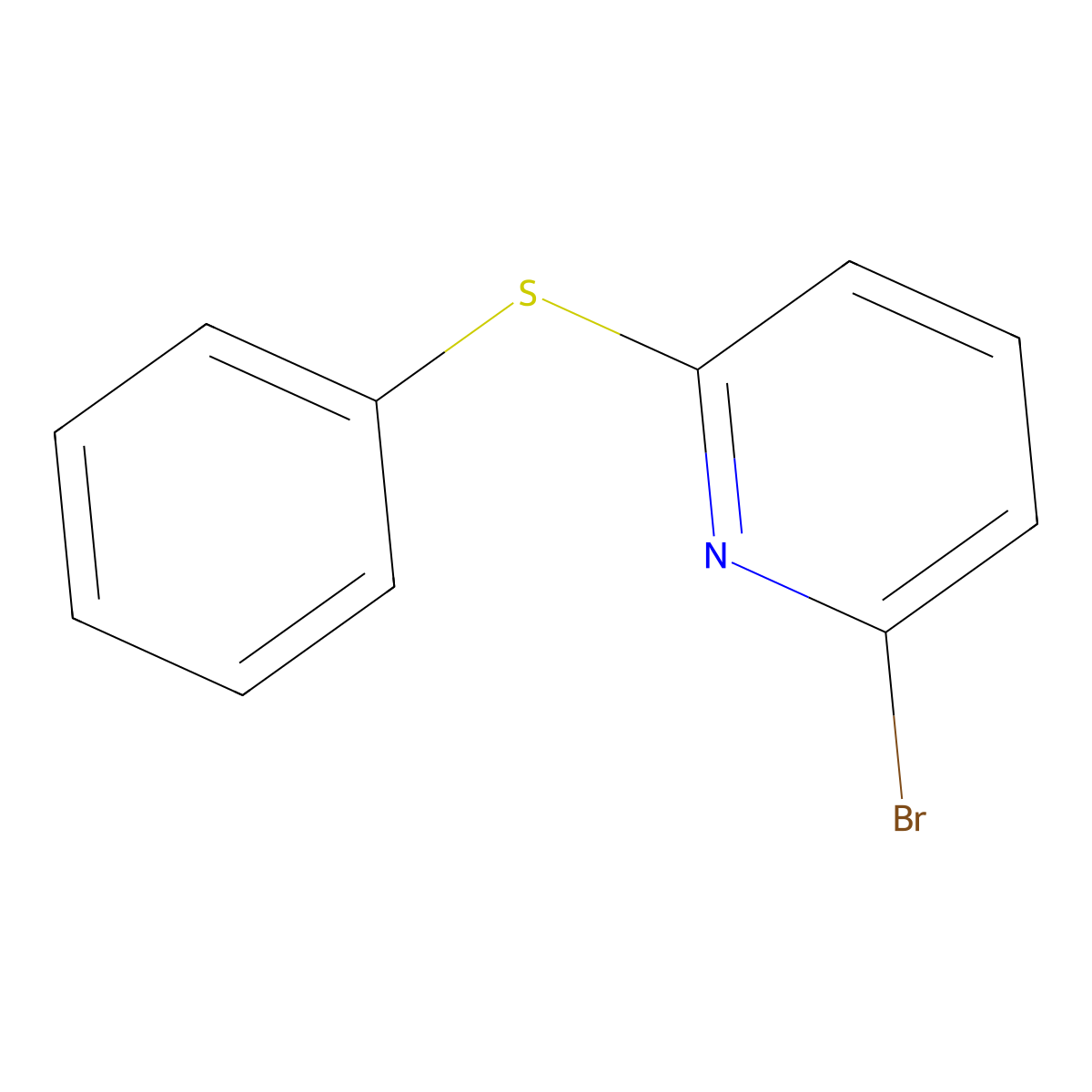 2-Bromo-6-phenylsulfanylpyridine molecular structure, CAS 76700-38-4
