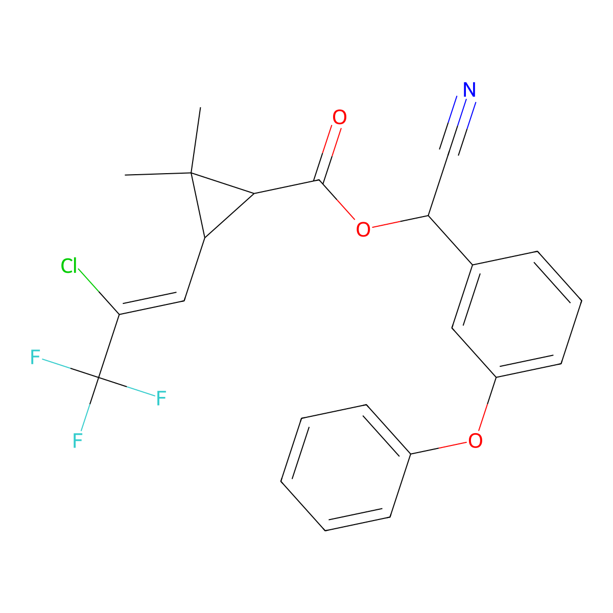 gamma-Cyhalothrin molecular structure, CAS 76703-62-3