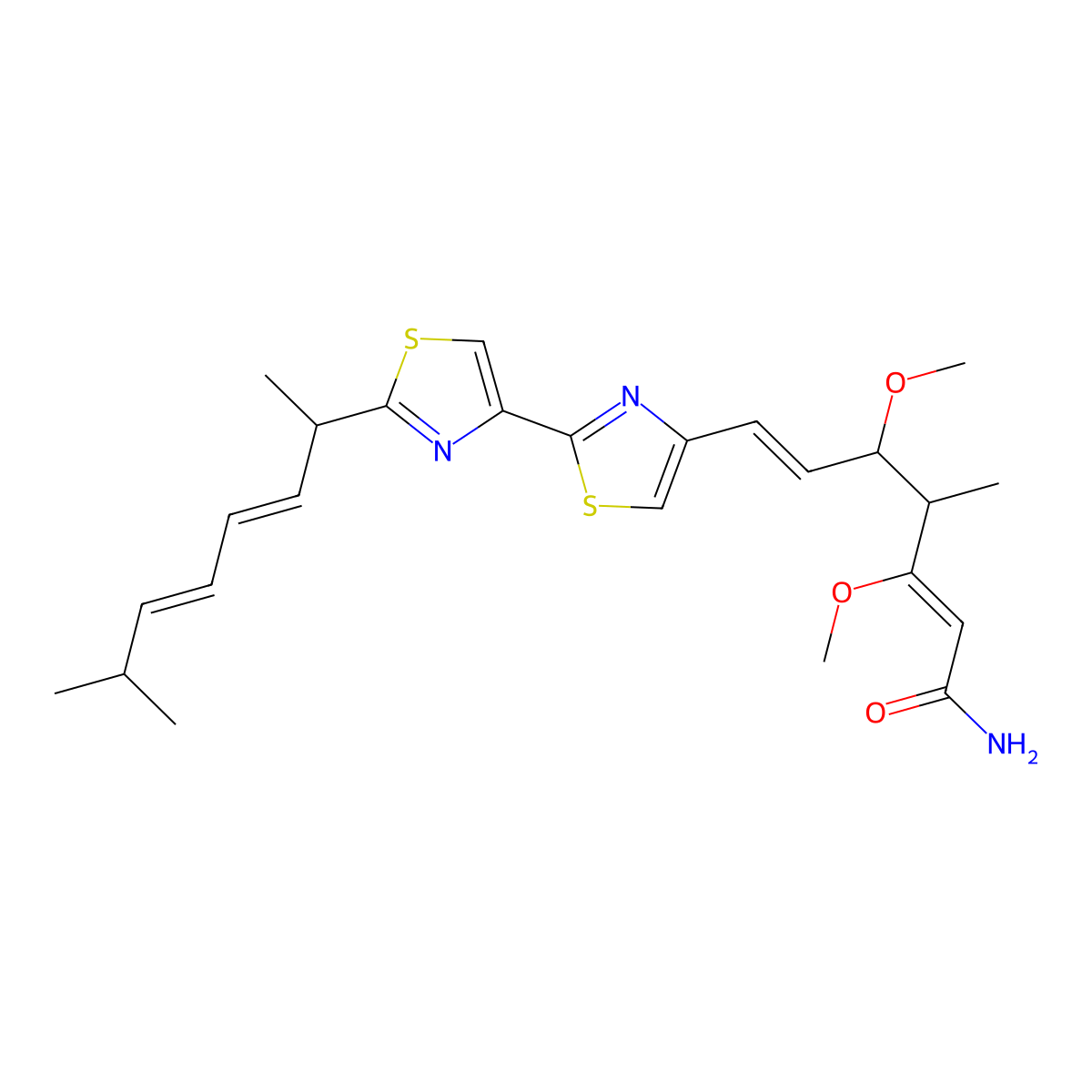 Myxothiazol molecular structure, CAS 76706-55-3