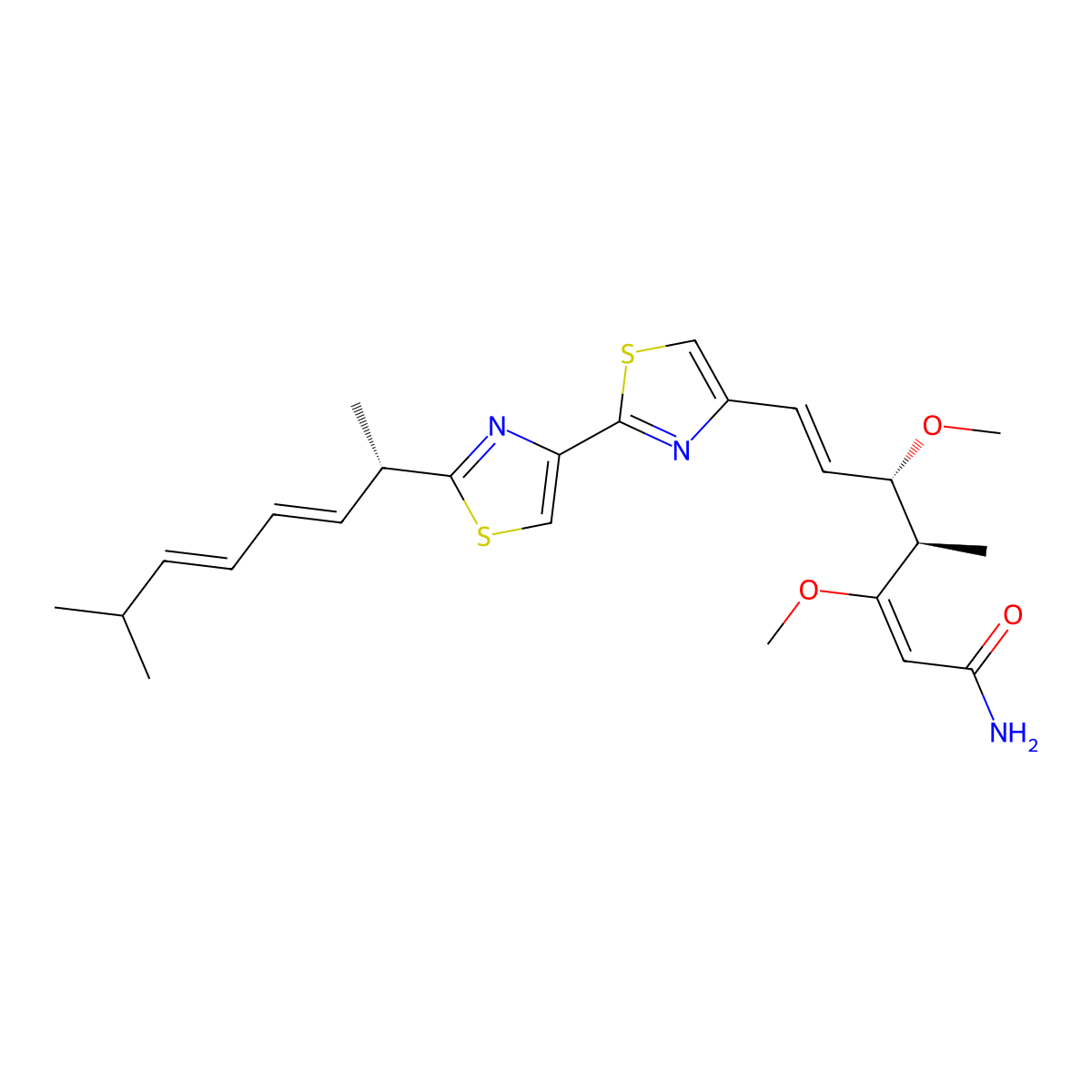 Myxothiazol molecular structure, CAS 76706-55-3