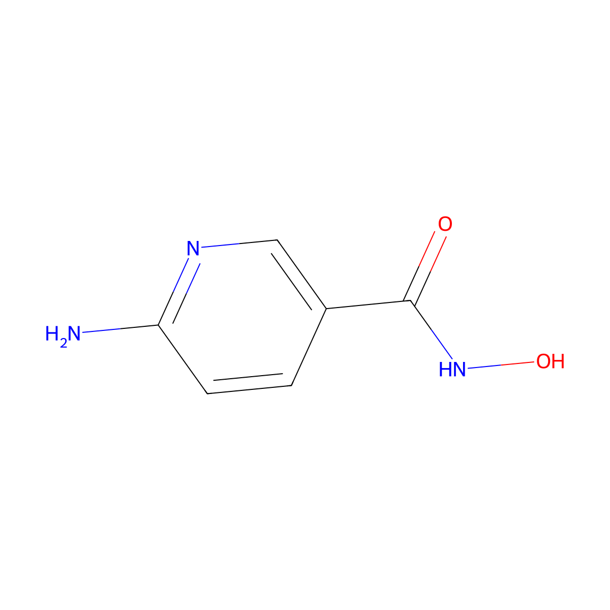 3-Pyridinecarboxamide, 6-amino-N-hydroxy- molecular structure, CAS 76706-59-7
