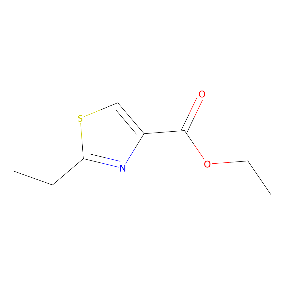 Ethyl 2-ethyl-1,3-thiazole-4-carboxylate molecular structure, CAS 76706-67-7