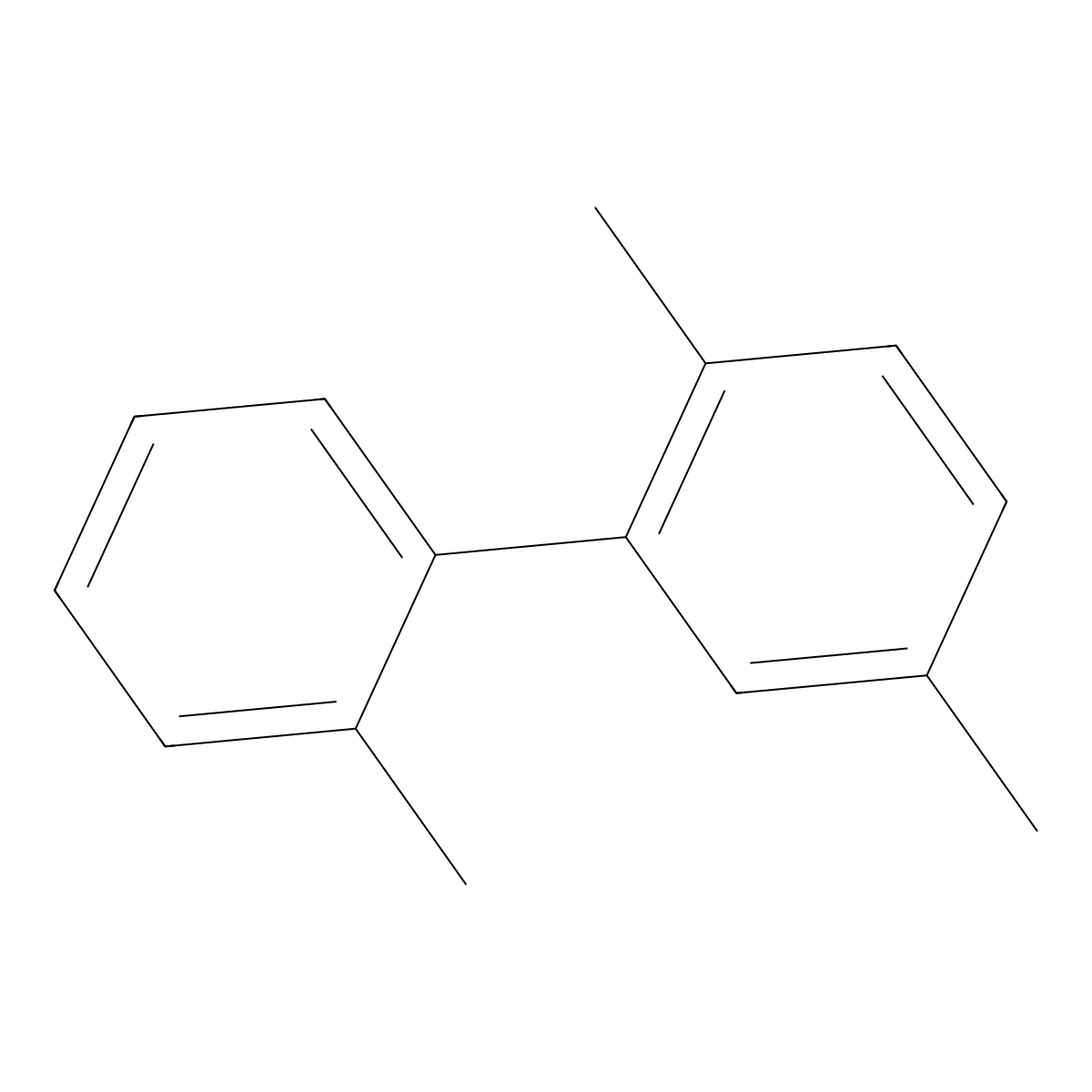 2,5-Dimethyl-2'-methylbiphenyl molecular structure, CAS 76708-72-0