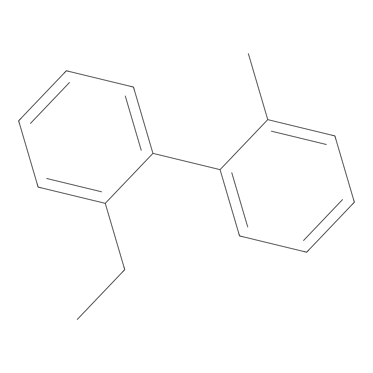 2-Ethyl-2'-methyl-1,1'-biphenyl molecular structure, CAS 76708-83-3