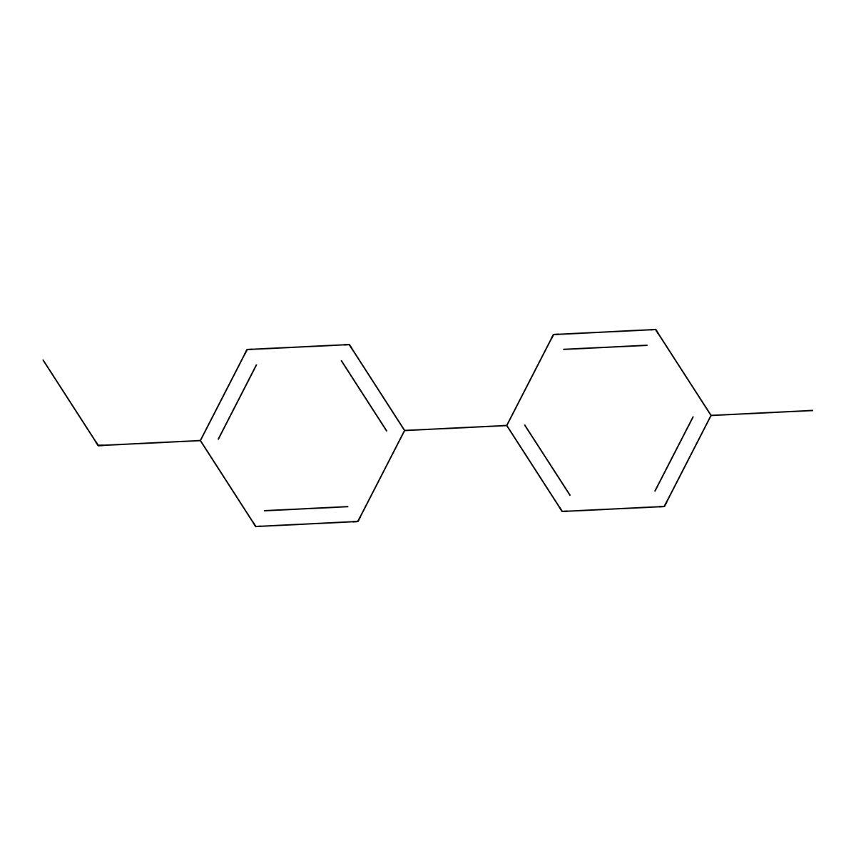 1,1'-Biphenyl, 4-ethyl-4'-methyl- molecular structure, CAS 76708-90-2