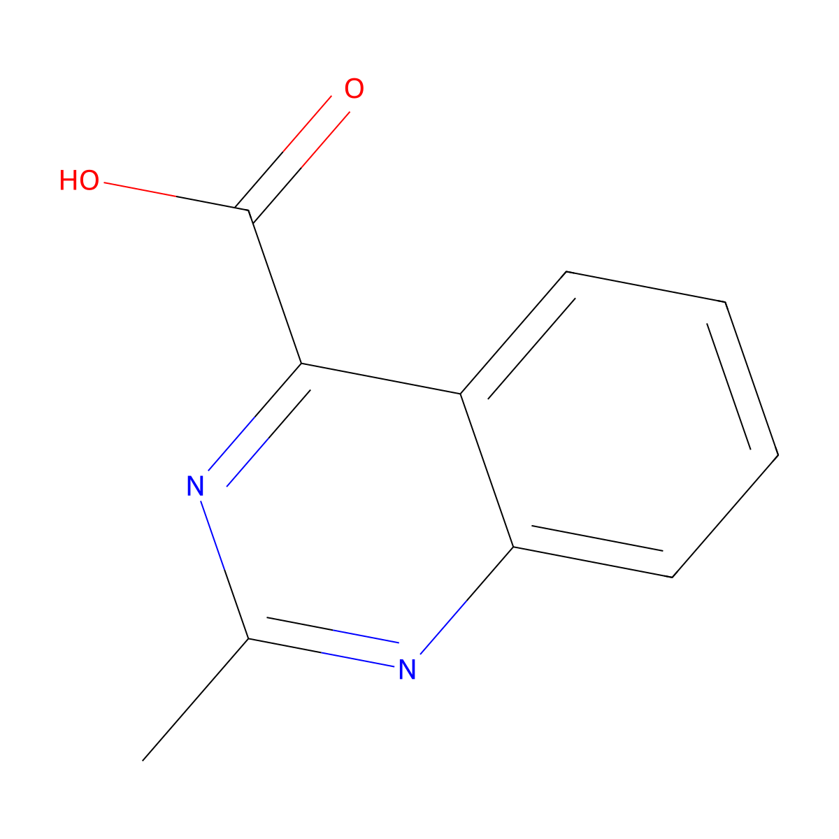 2-Methylquinazoline-4-carboxylic acid molecular structure, CAS 7671-97-8