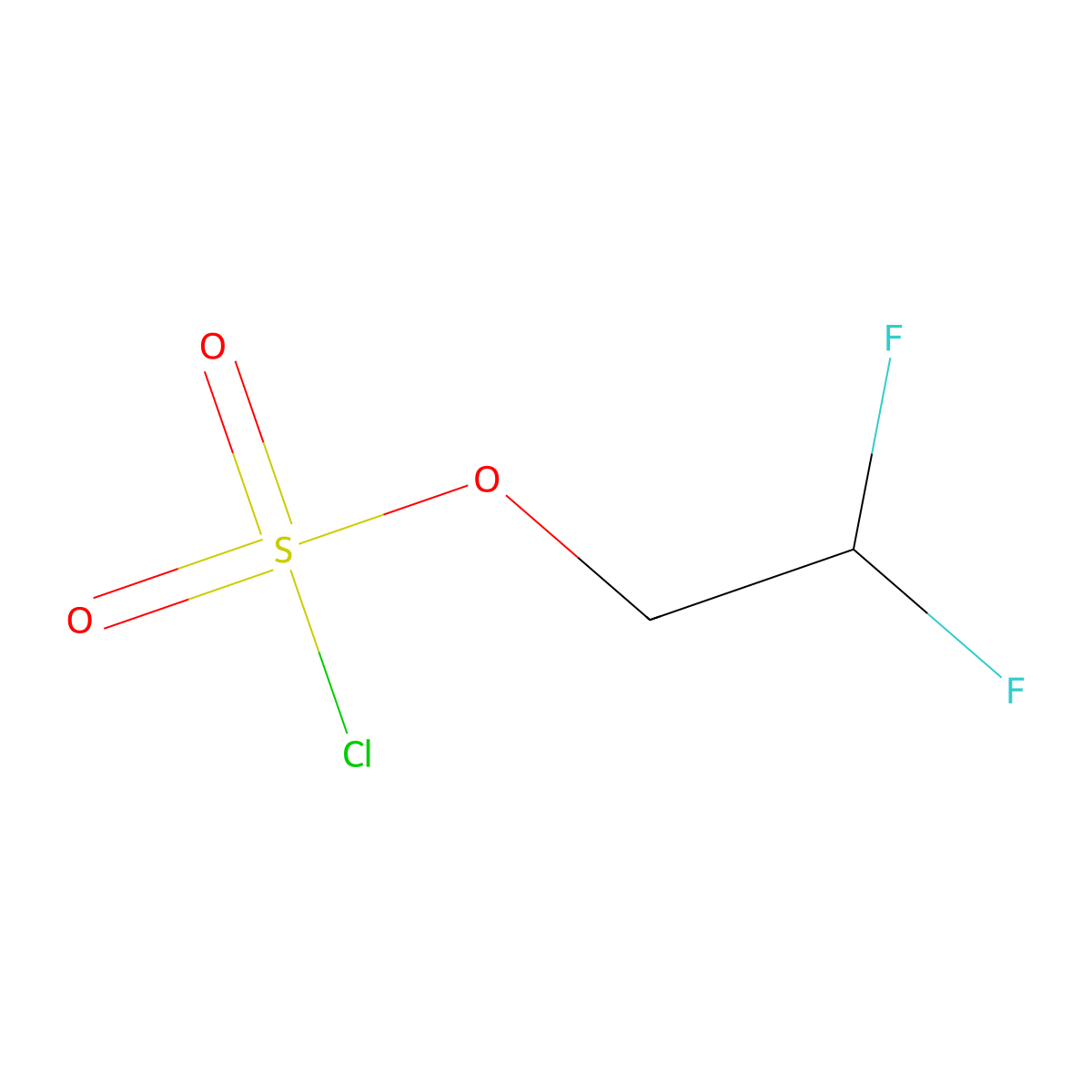 2,2-Difluoroethyl chloranesulfonate molecular structure, CAS 76711-66-5