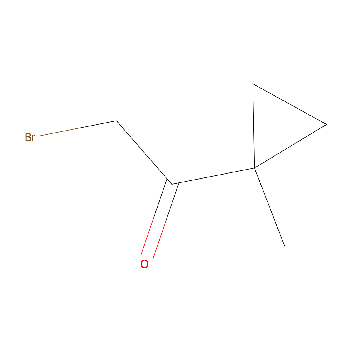 2-Bromo-1-(1-methylcyclopropyl)ethan-1-one molecular structure, CAS 76714-45-9