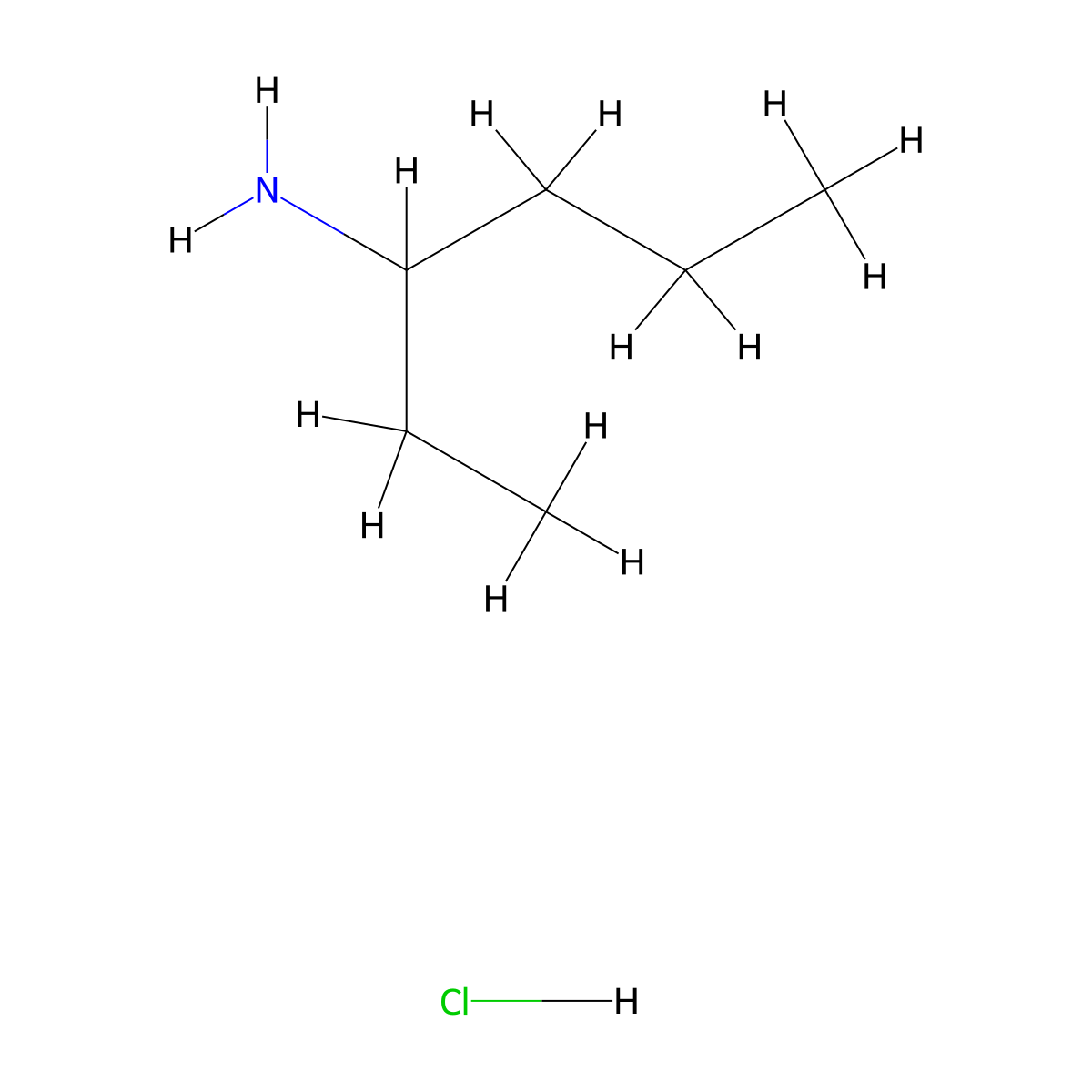 Hexan-3-amine hydrochloride molecular structure, CAS 76716-22-8